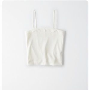 Aerie Soft Stretch Crop Top - White / Large